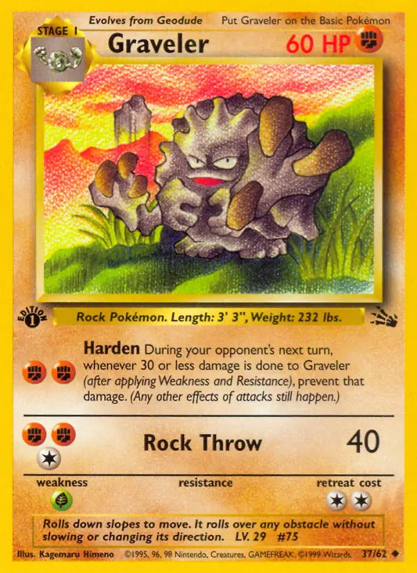 Graveler — Fossil card #37