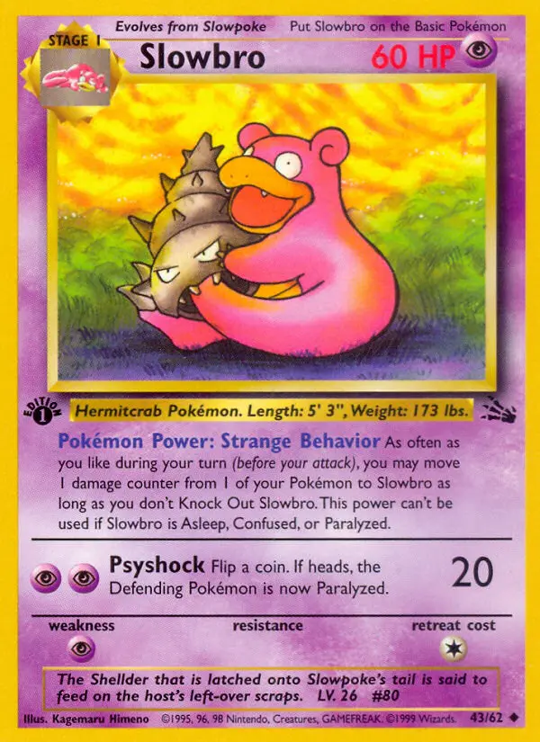 Slowbro — Fossil card #43