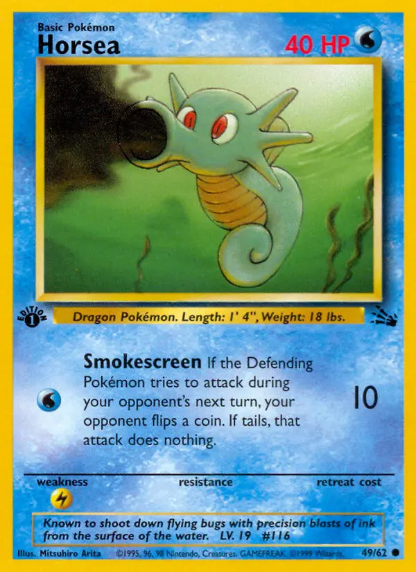 Horsea — Fossil card #49