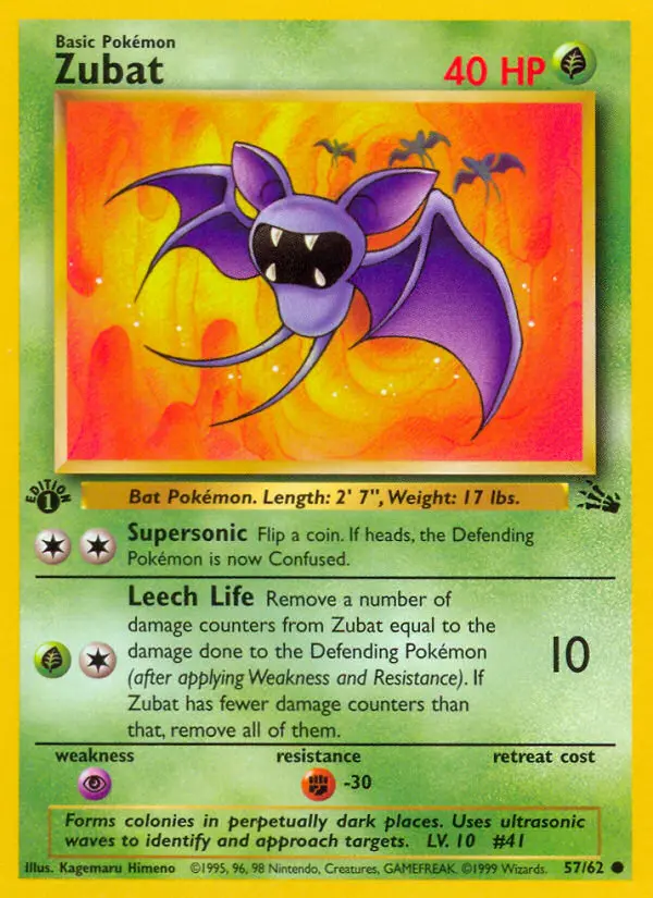 Zubat — Fossil card #57