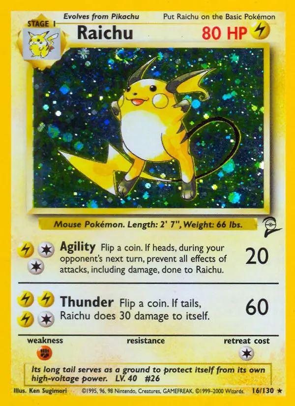 Raichu — Base Set 2 card #16