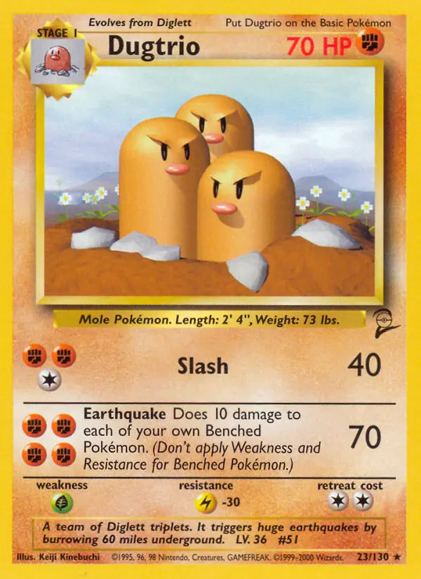 Dugtrio — Base Set 2 card #23