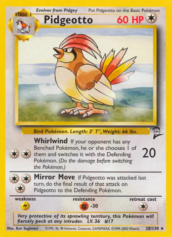 Pidgeotto — Base Set 2 card #28
