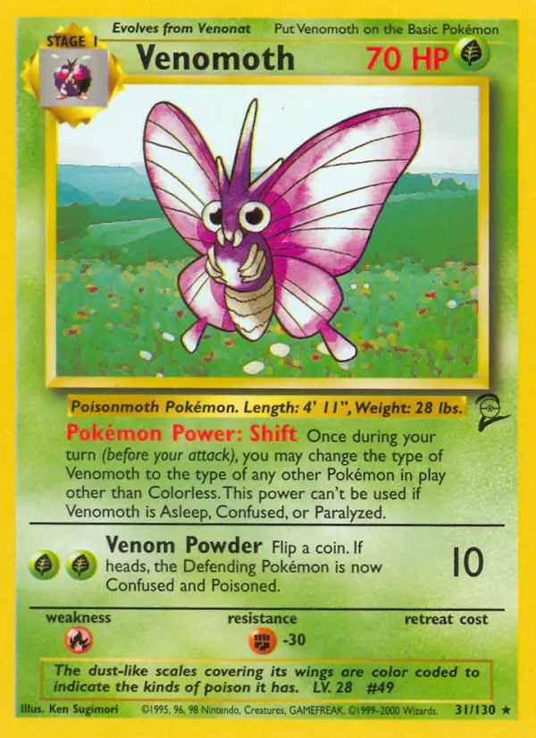 Venomoth — Base Set 2 card #31