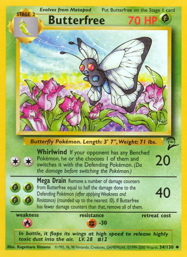 Butterfree — Base Set 2 card #34