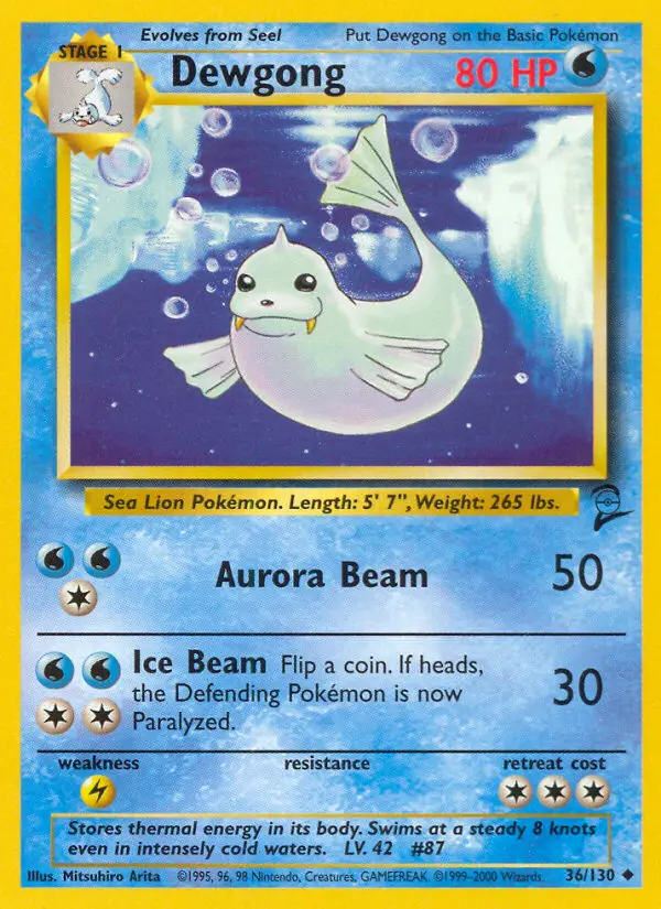 Dewgong — Base Set 2 card #36
