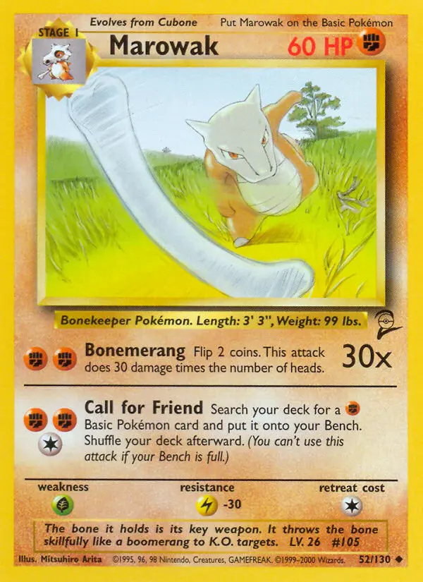Marowak — Base Set 2 card #52