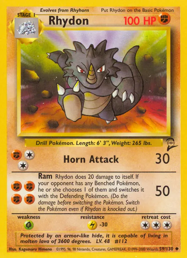 Rhydon — Base Set 2 card #59