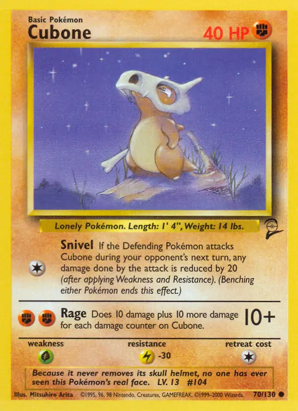 Cubone — Base Set 2 card #70