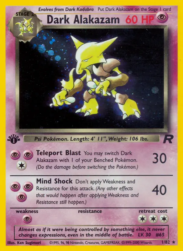 Dark Alakazam — Team Rocket card #1