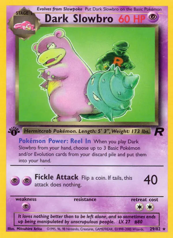 Dark Slowbro — Team Rocket card #29