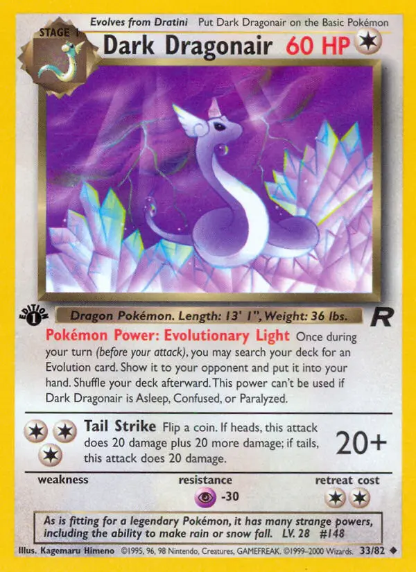Dark Dragonair — Team Rocket card #33