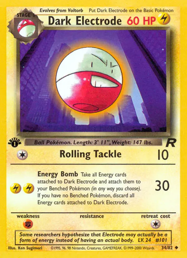 Dark Electrode — Team Rocket card #34
