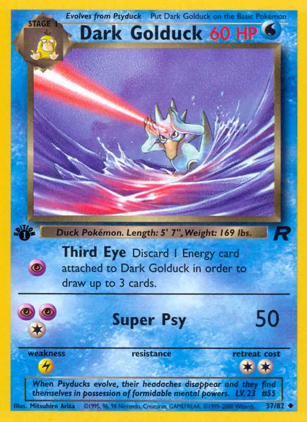 Dark Golduck — Team Rocket card #37