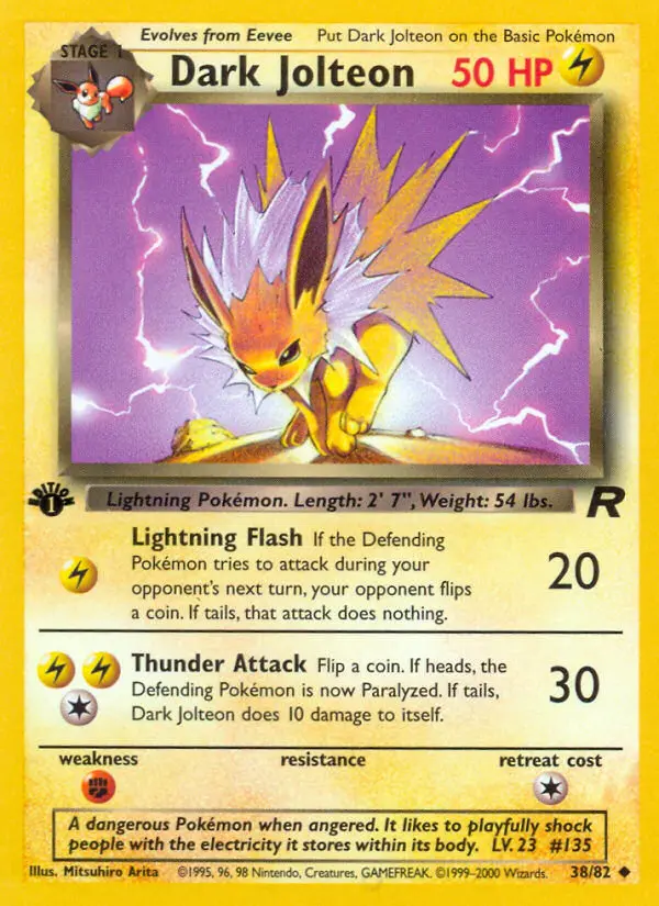 Dark Jolteon — Team Rocket card #38