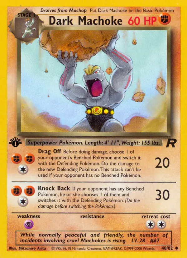 Dark Machoke — Team Rocket card #40