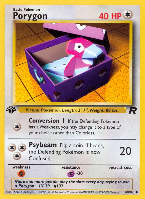 Porygon — Team Rocket card #48