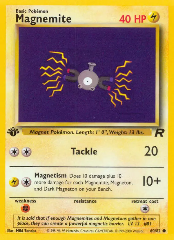 Magnemite — Team Rocket card #60