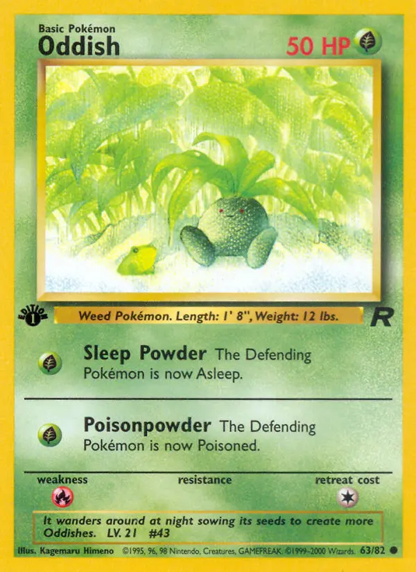 Oddish — Team Rocket card #63