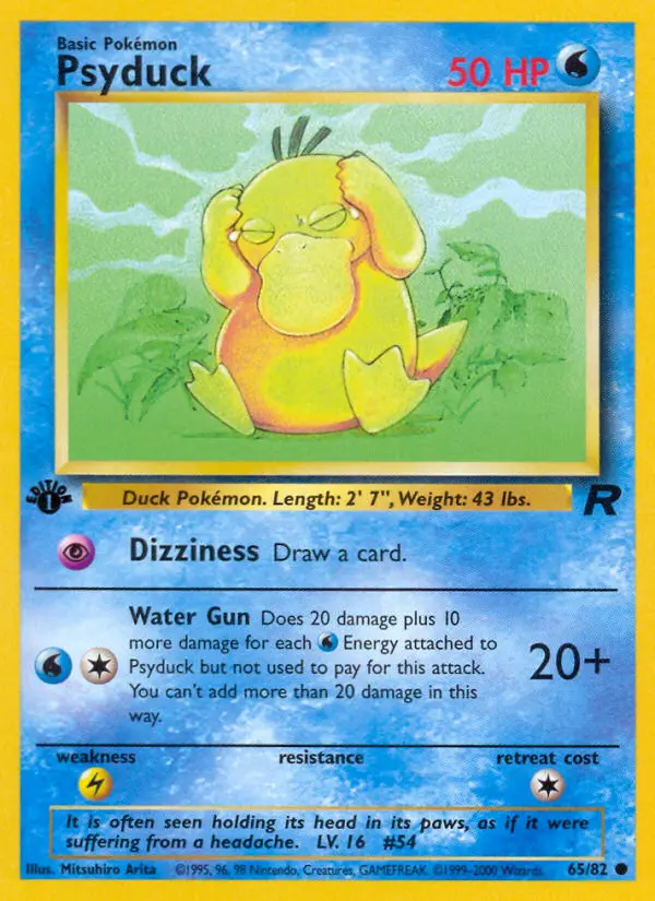 Psyduck — Team Rocket card #65