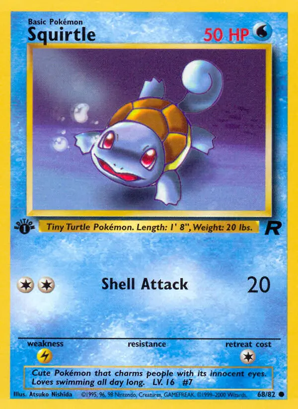 Squirtle — Team Rocket card #68