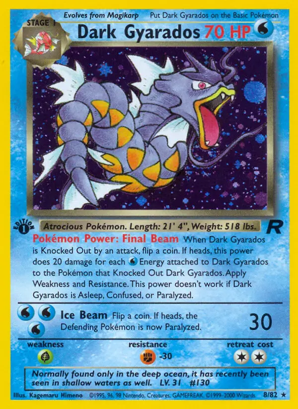 Dark Gyarados — Team Rocket card #8