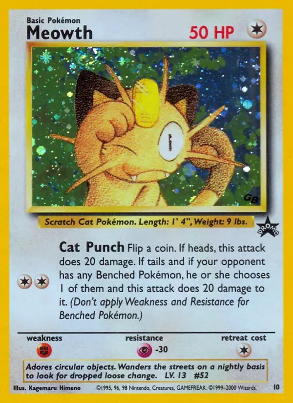 Meowth — Wizards Black Star Promos card #10