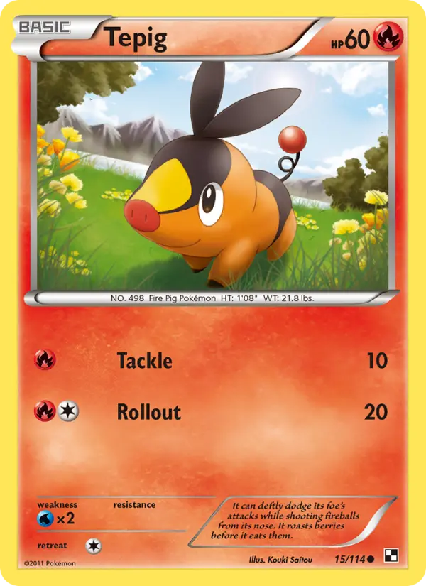 Tepig — Black & White card #15