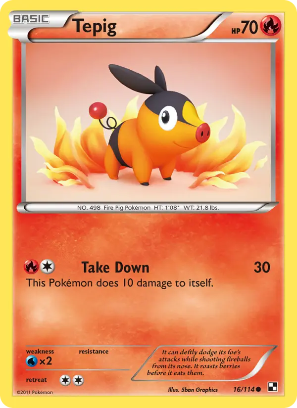 Tepig — Black & White card #16