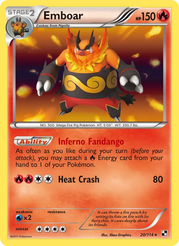 Emboar — Black & White card #20