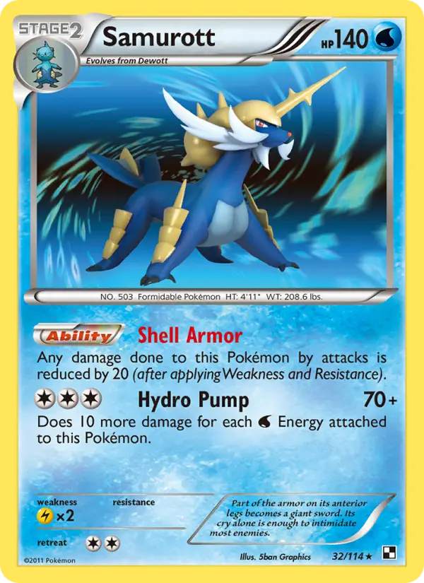 Samurott — Black & White card #32