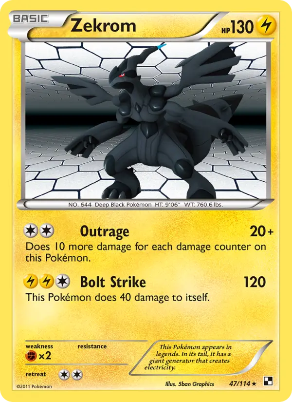 Zekrom — Black & White card #47