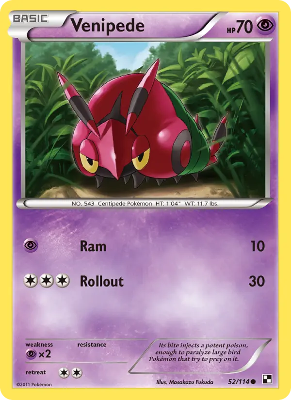 Venipede — Black & White card #52
