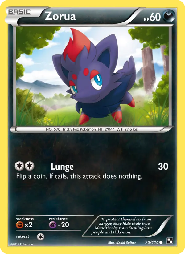 Zorua — Black & White card #70