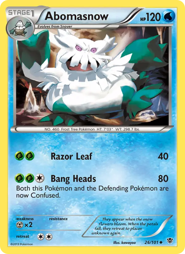 Abomasnow — Plasma Blast card #26