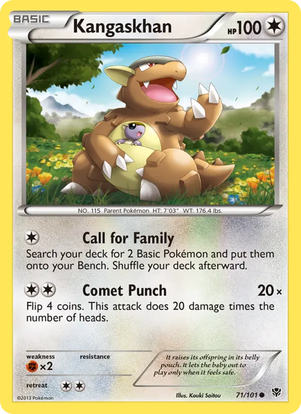 Kangaskhan — Plasma Blast card #71