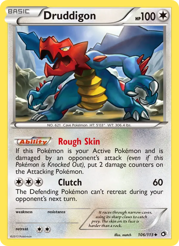 Druddigon — Legendary Treasures card #106