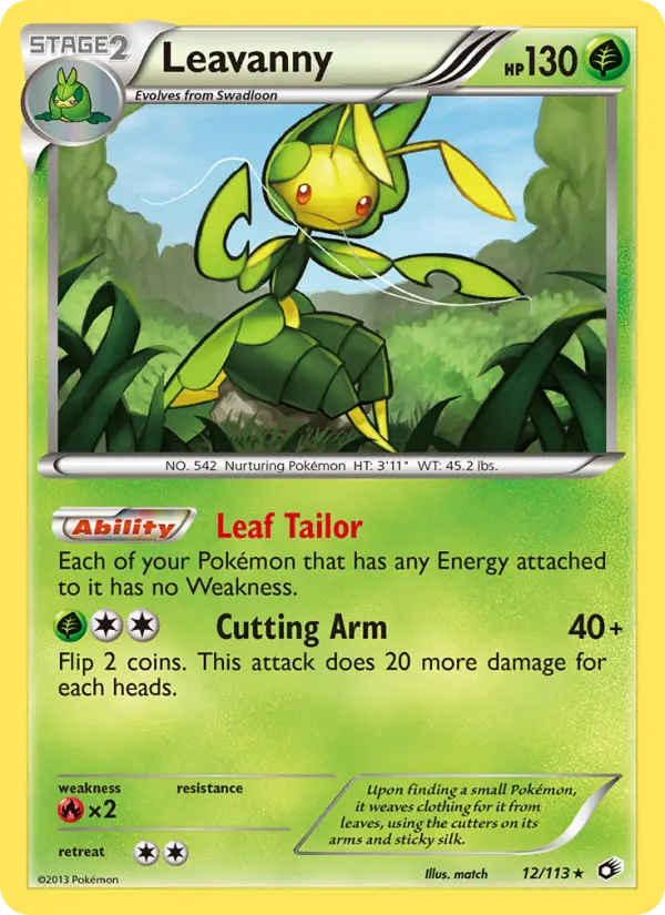 Leavanny — Legendary Treasures card #12