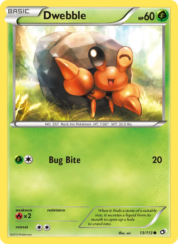 Dwebble — Legendary Treasures card #13