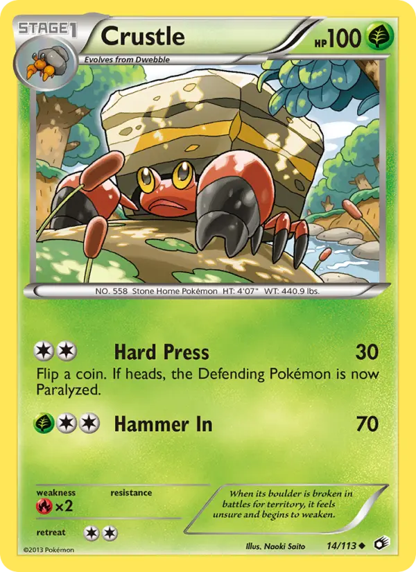 Crustle — Legendary Treasures card #14