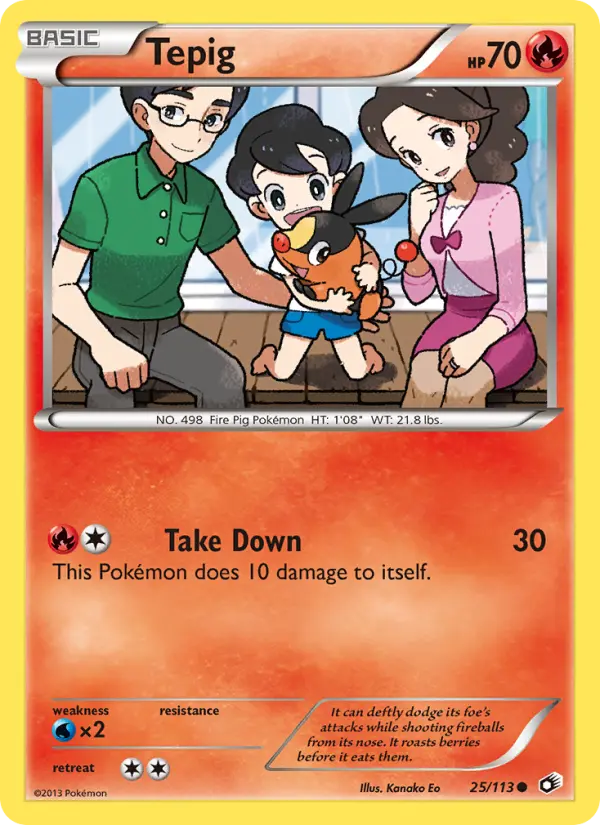 Tepig — Legendary Treasures card #25