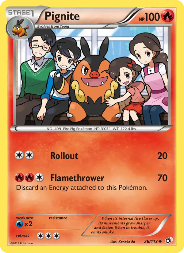 Pignite — Legendary Treasures card #26