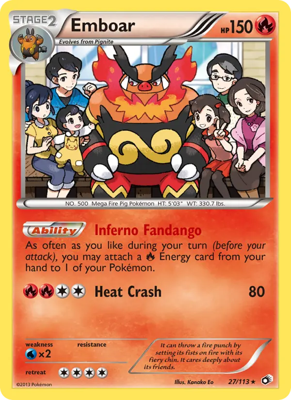 Emboar — Legendary Treasures card #27