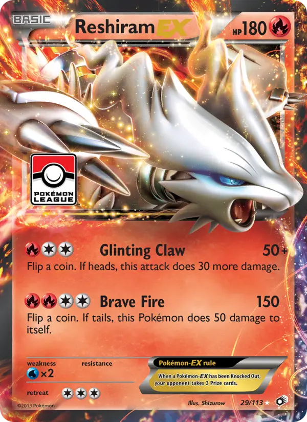 Reshiram-EX — Legendary Treasures card #29
