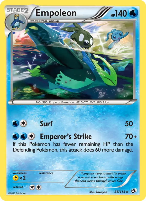 Empoleon — Legendary Treasures card #35