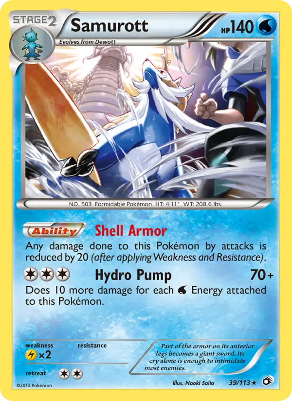 Samurott — Legendary Treasures card #39