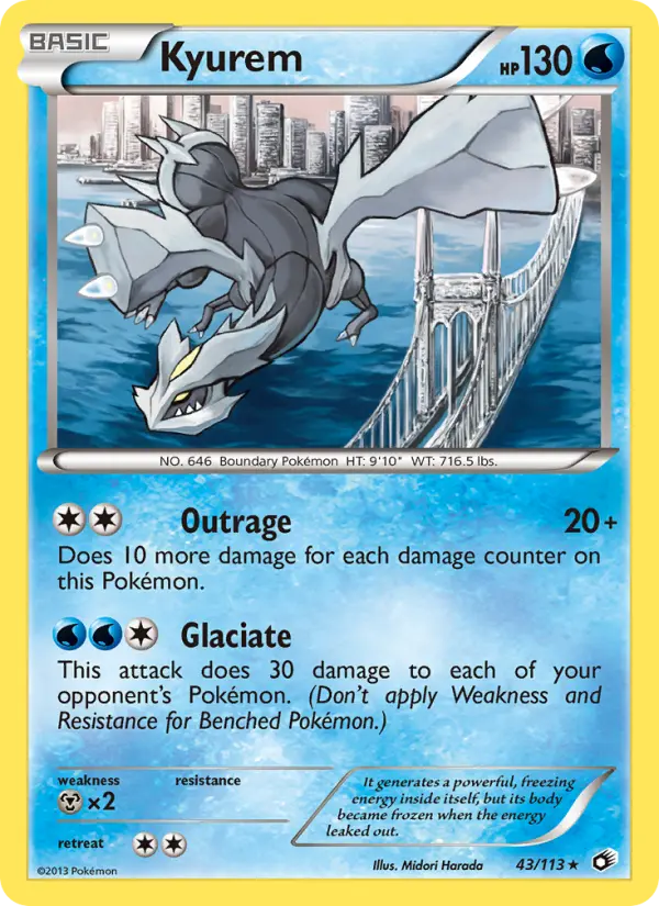 Kyurem — Legendary Treasures card #43