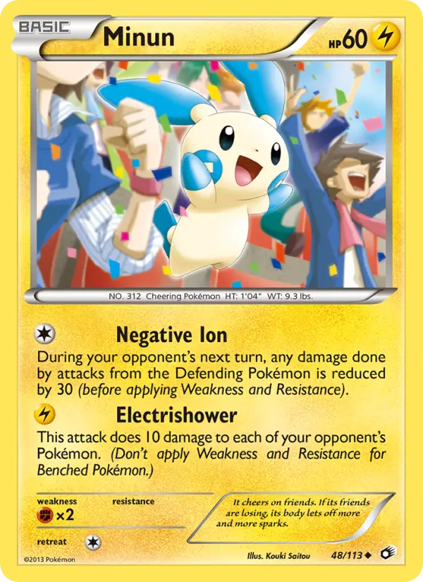 Minun — Legendary Treasures card #48