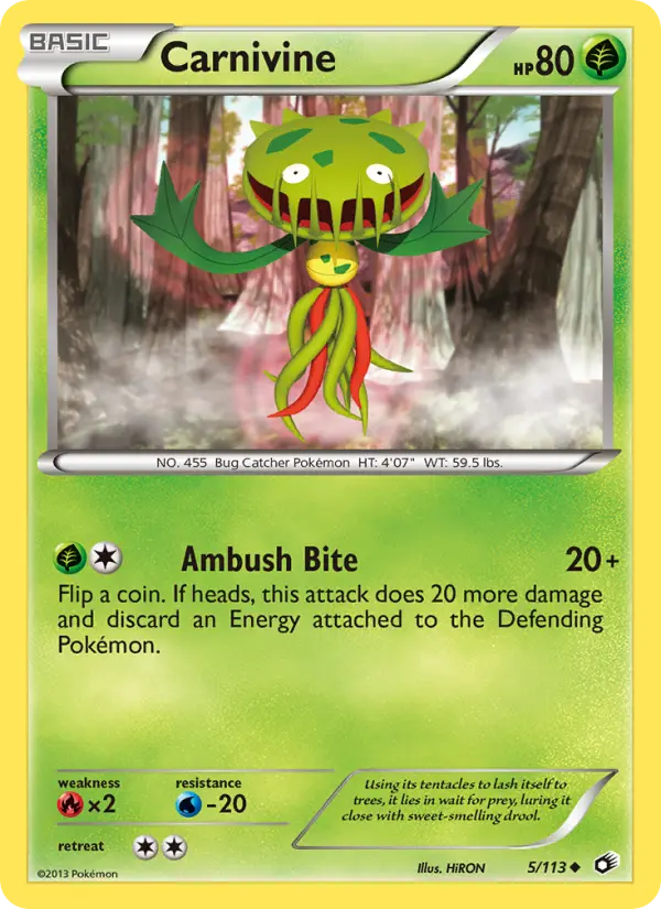 Carnivine — Legendary Treasures card #5