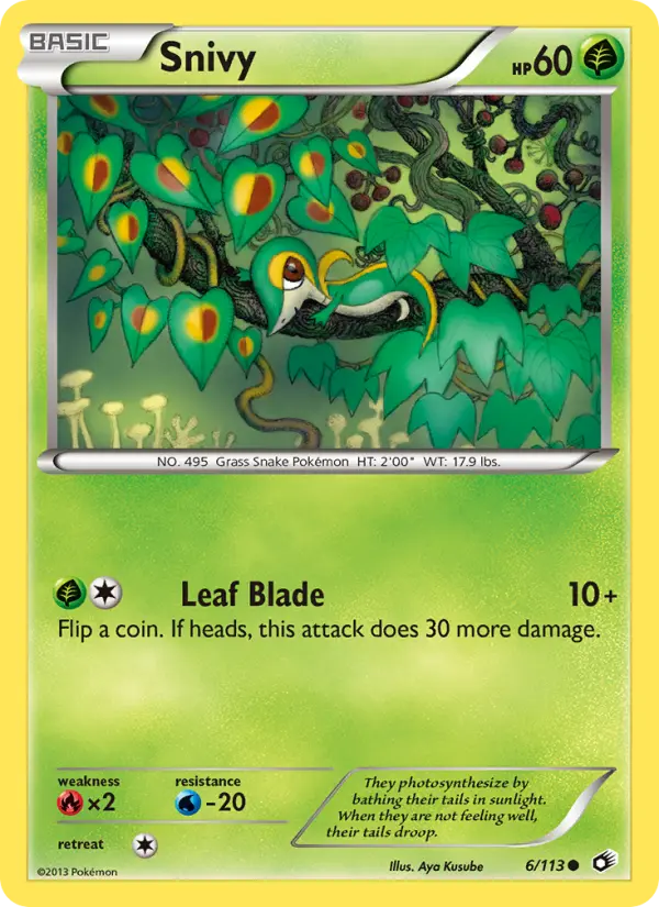 Snivy — Legendary Treasures card #6